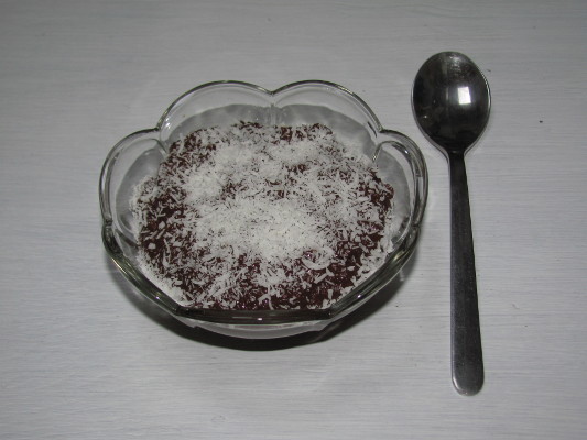 voedingsadvies, foto chocolade-abrikozenpudding