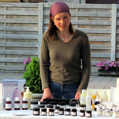 natuurlijke verzorgingsproducten, foto van sofie op demo